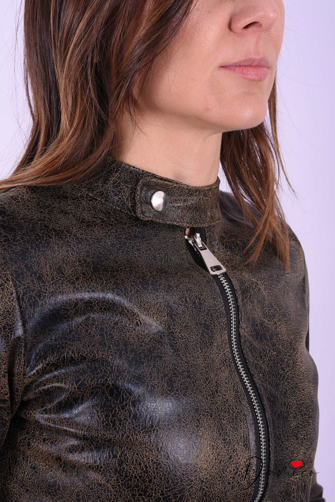 Giacchetta coppelle pitonata zip