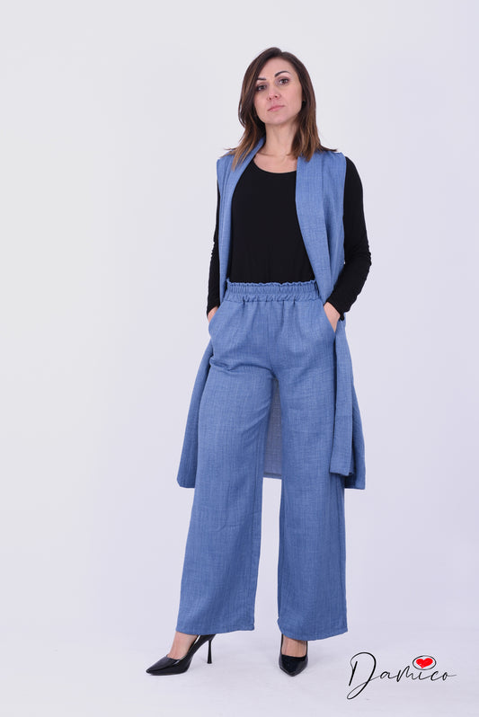 Coordinato gilet lungo Panta Palazzo