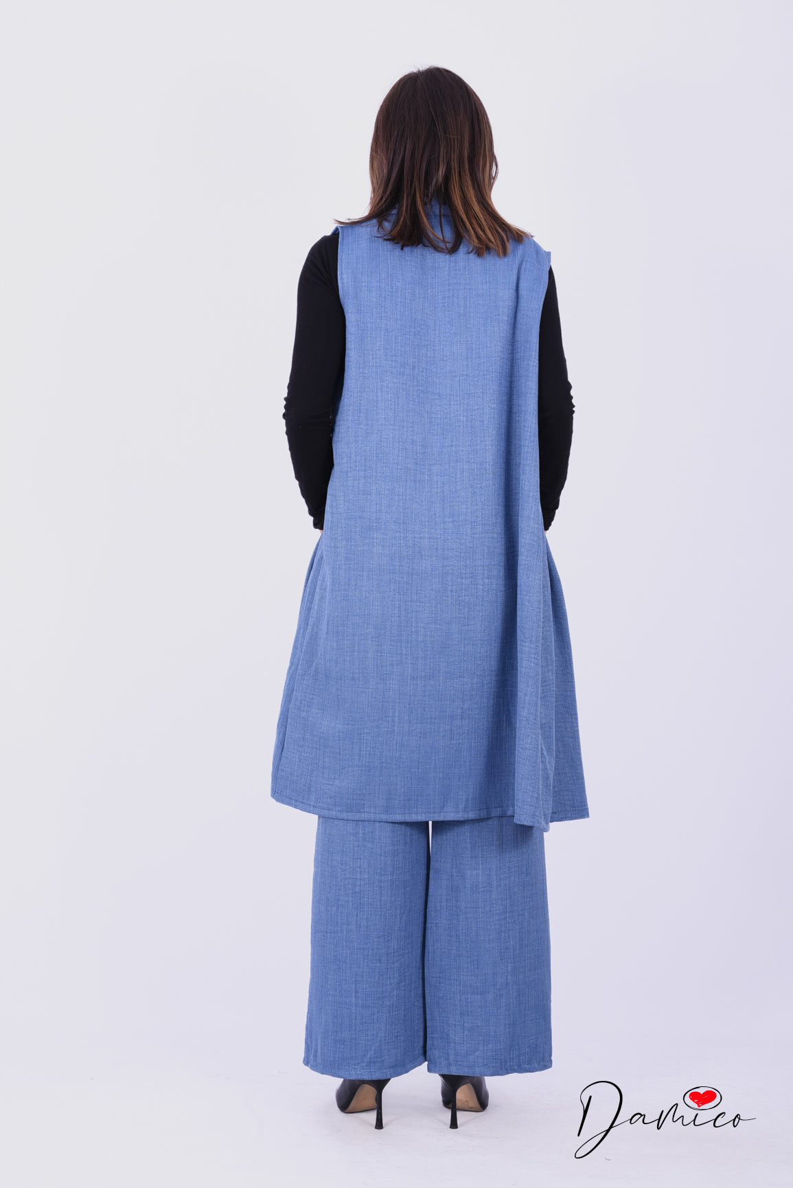 Coordinato gilet lungo Panta Palazzo
