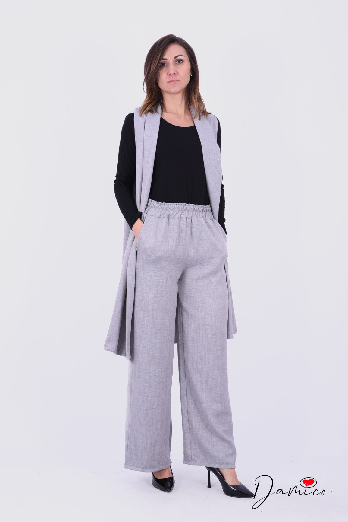 Coordinato gilet lungo Panta Palazzo