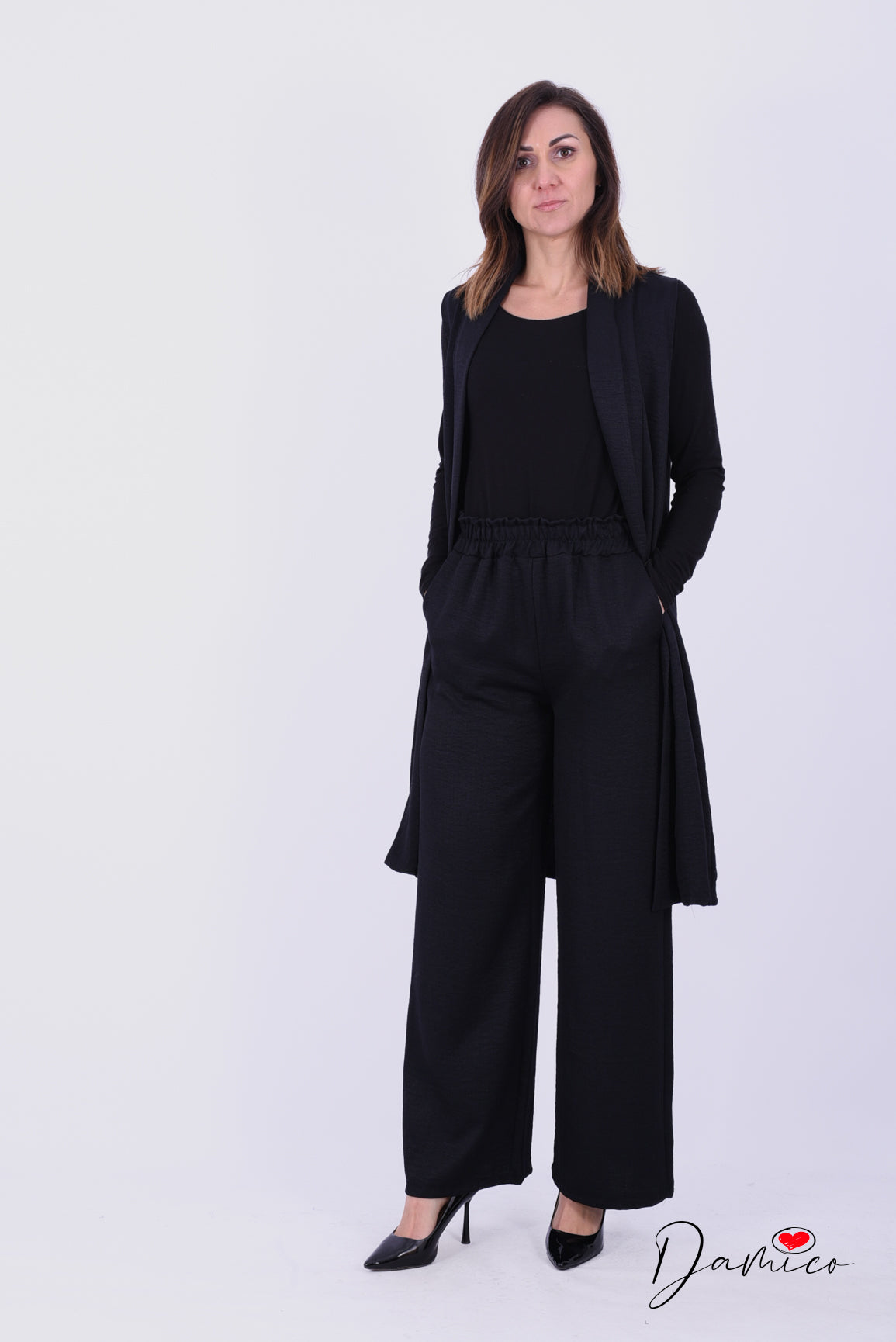 Coordinato gilet lungo Panta Palazzo