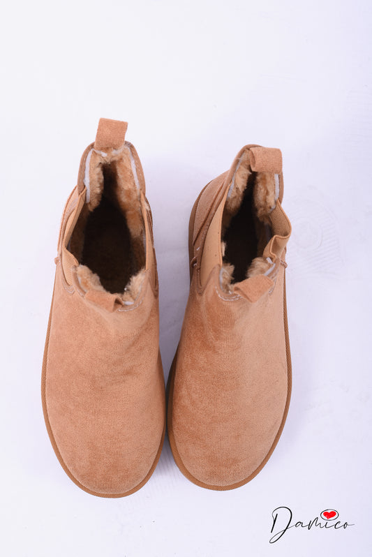 Padded Chelsea platform boots