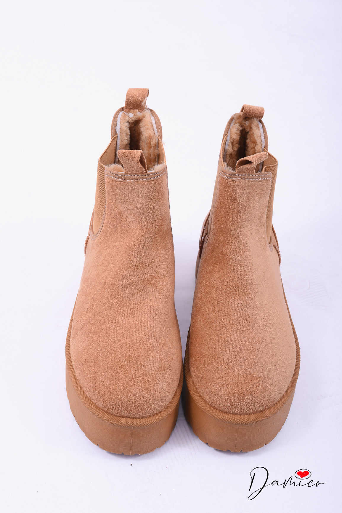 Padded Chelsea platform boots