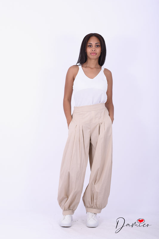 Pantaloni balloon multi pinces