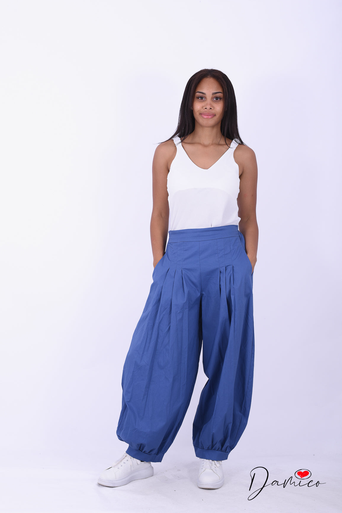 Pantaloni balloon multi pinces
