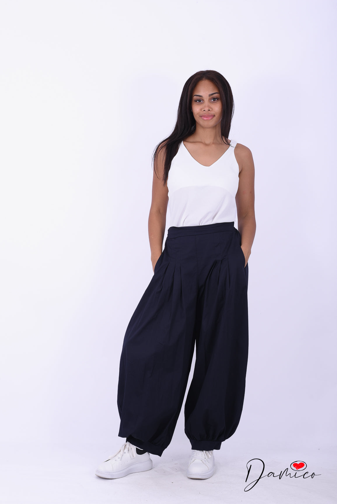 Pantaloni balloon multi pinces