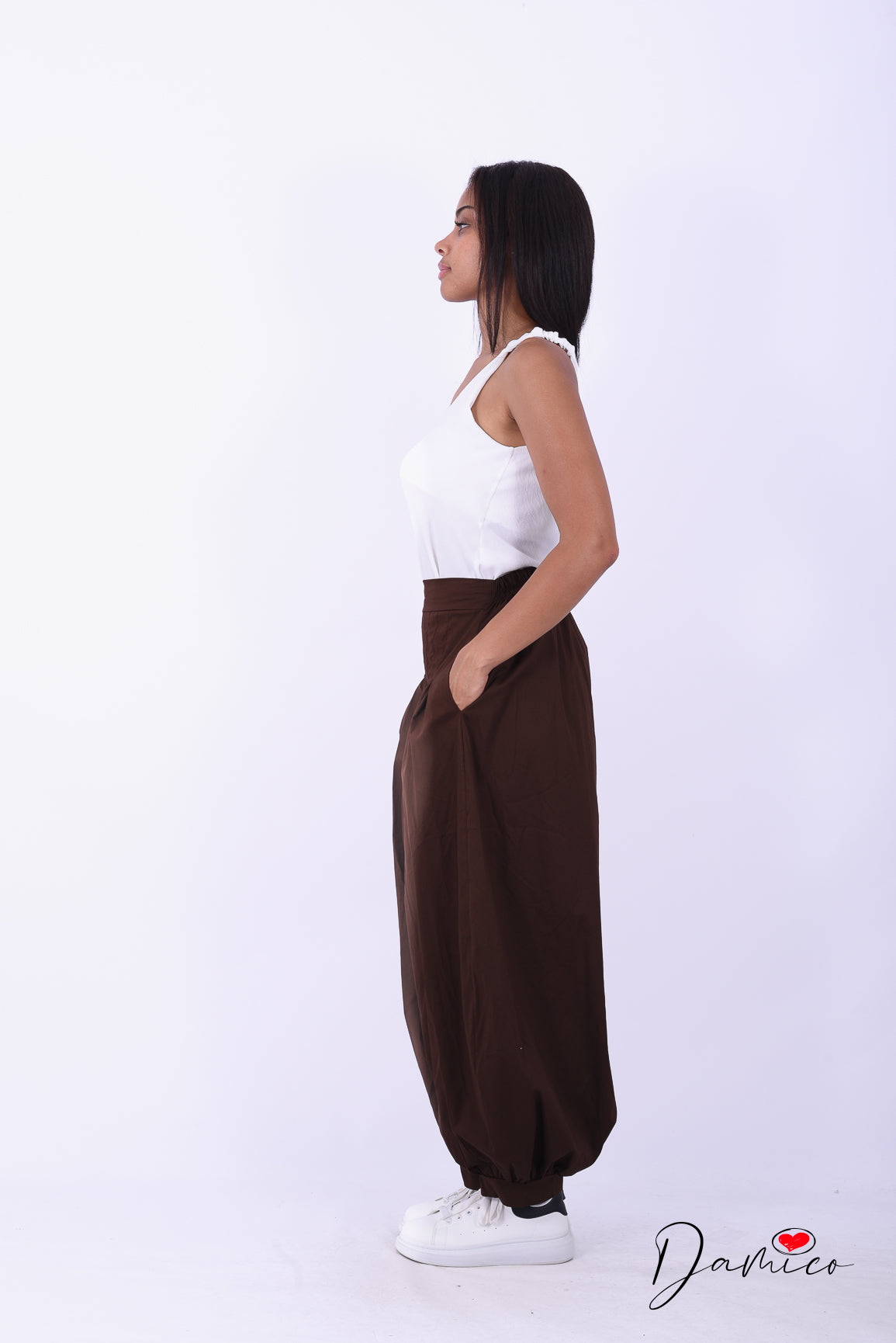 Pantaloni balloon multi pinces