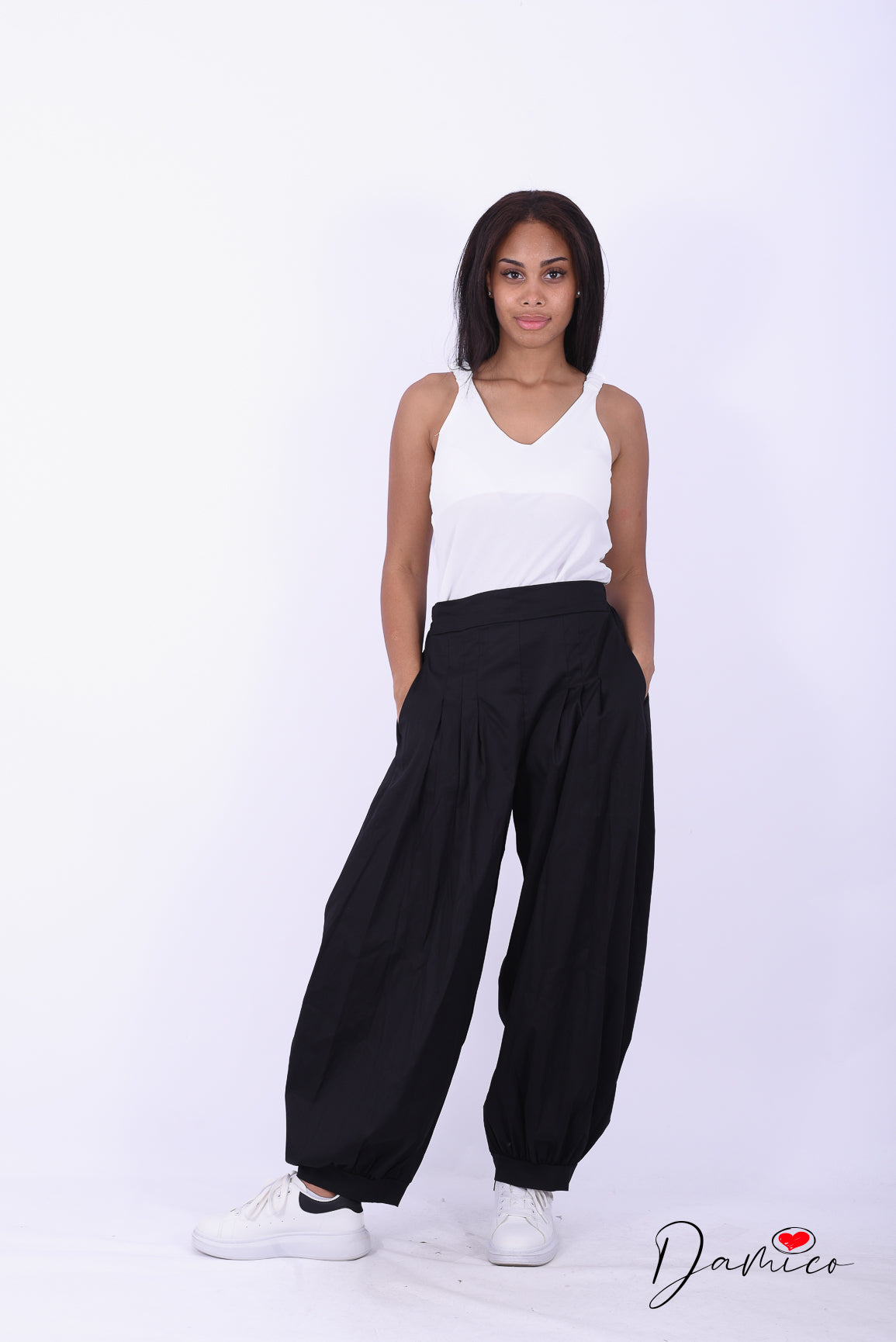 Pantaloni balloon multi pinces