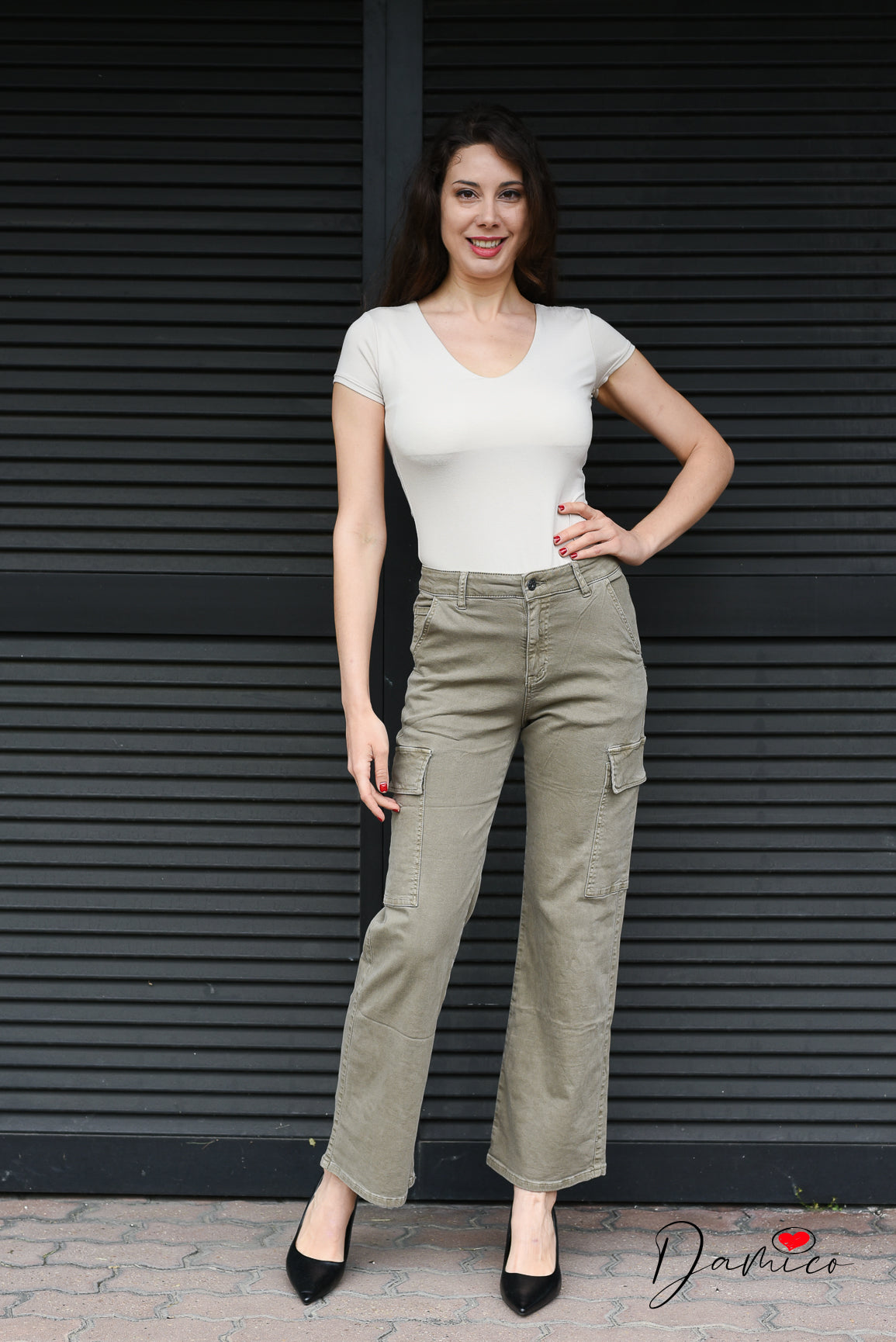 T-shirt Basic Slim V -6-00438