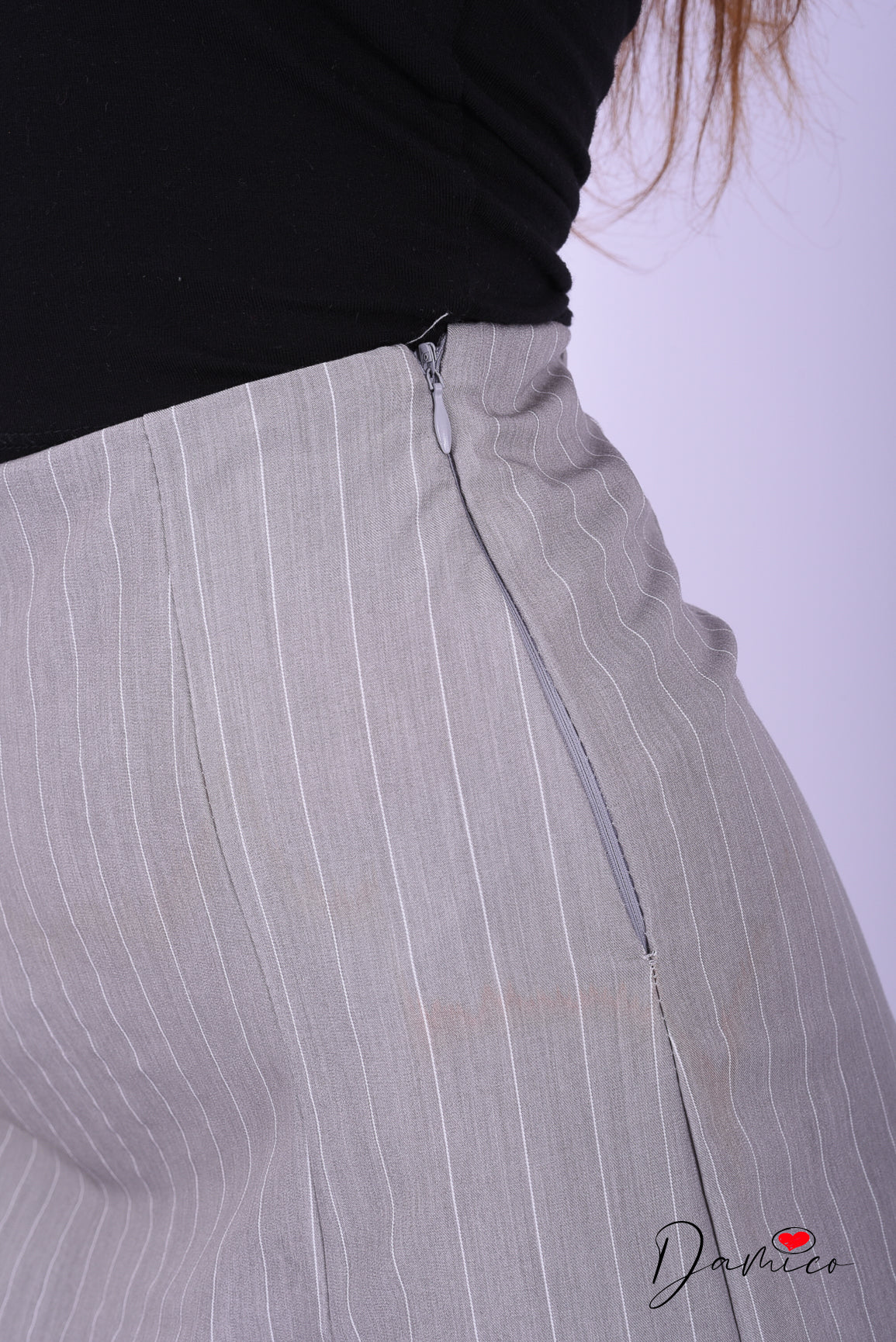 Gonna pantalone gessato
