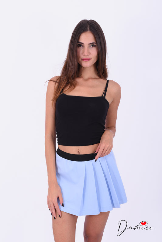 Gonna pantalone con pieghe