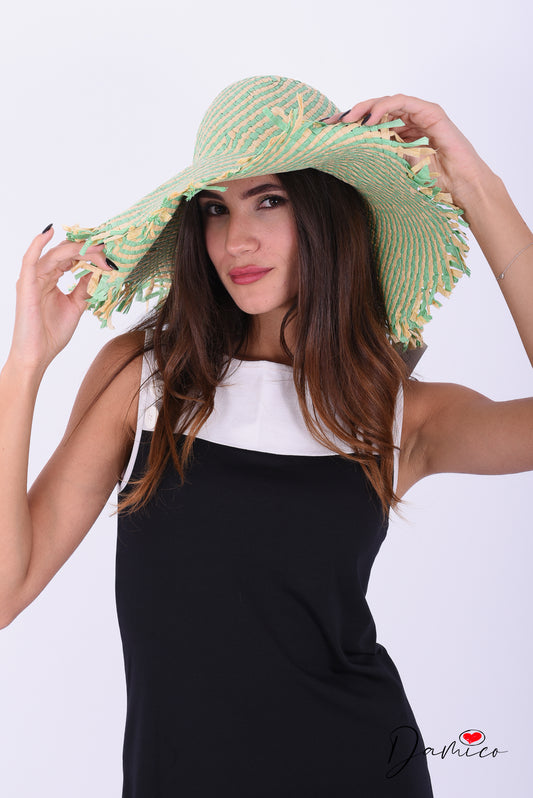 Cappello di paglia con frange