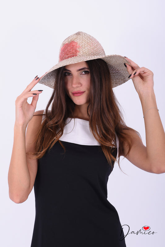 Cappello paglia bicolor