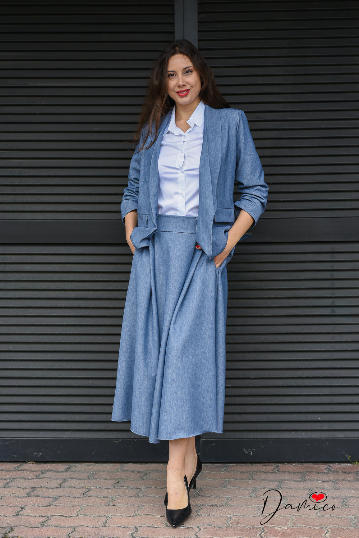 Gonna Midi multi Pinces -6- 00413