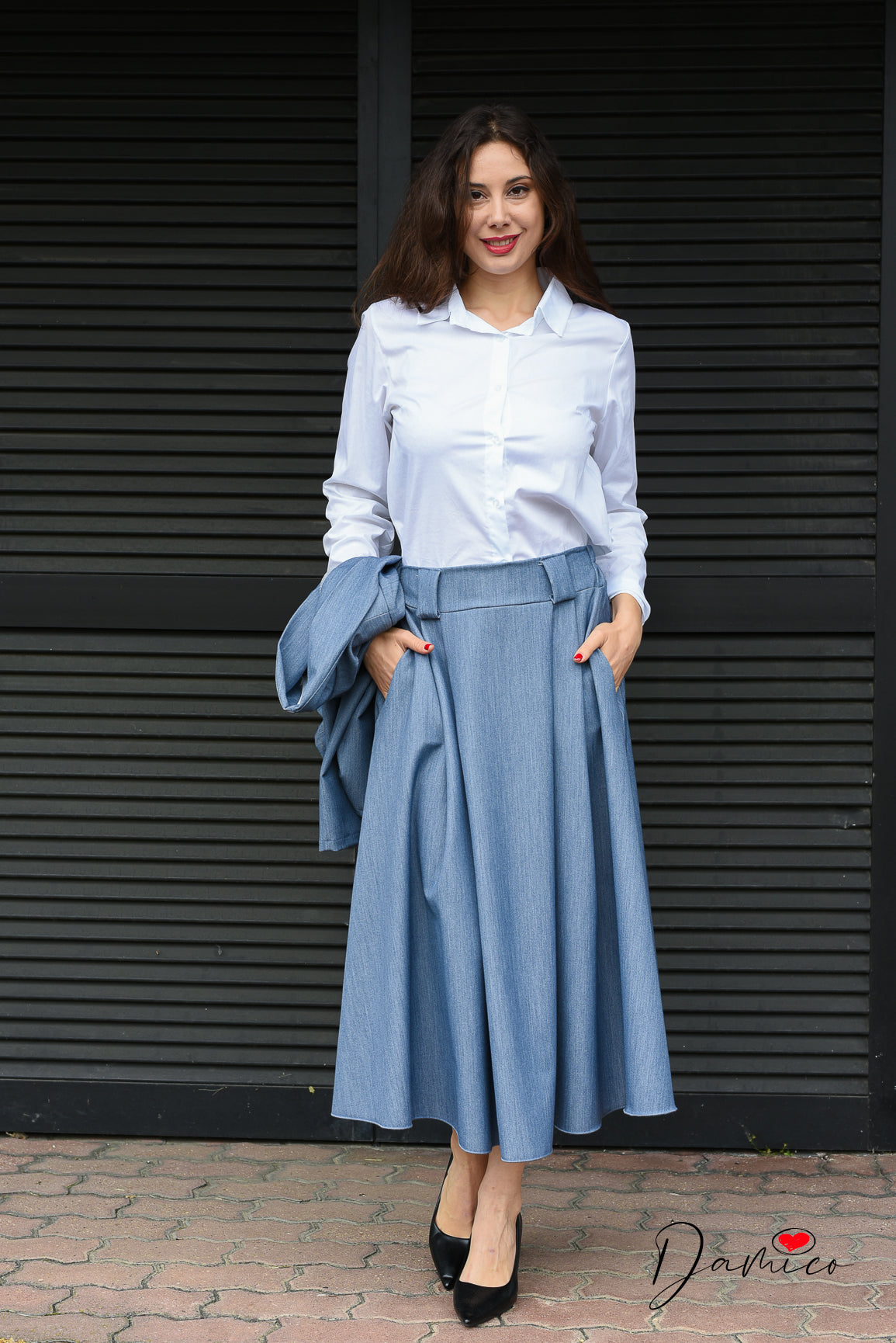 Gonna Midi multi Pinces -6- 00413
