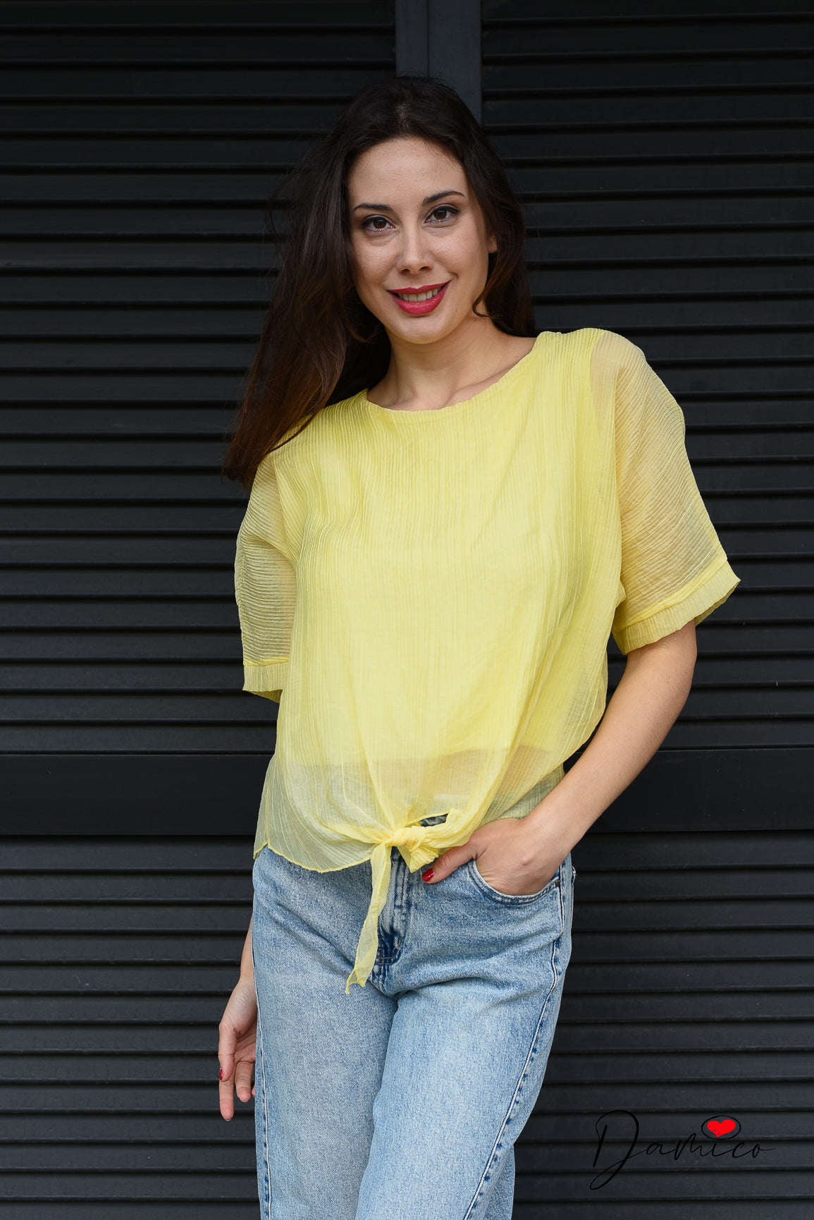 Blusa pipistrello rigata