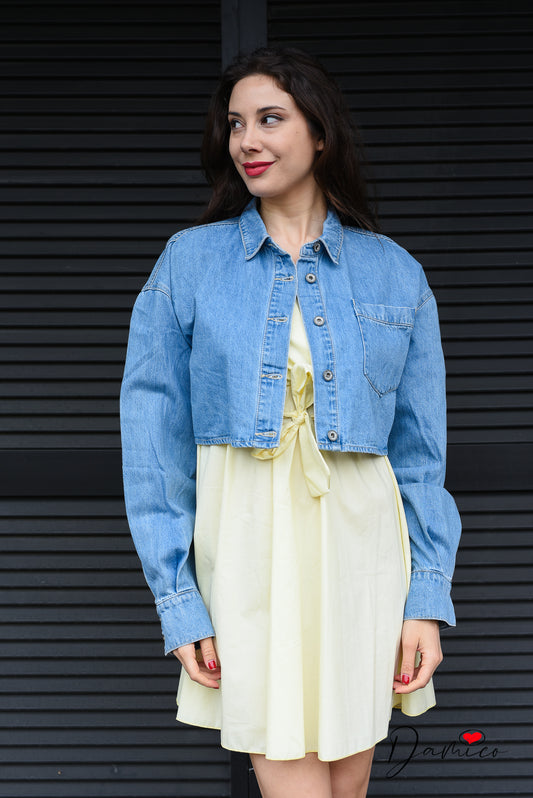 Giubbotto di jeans colletto