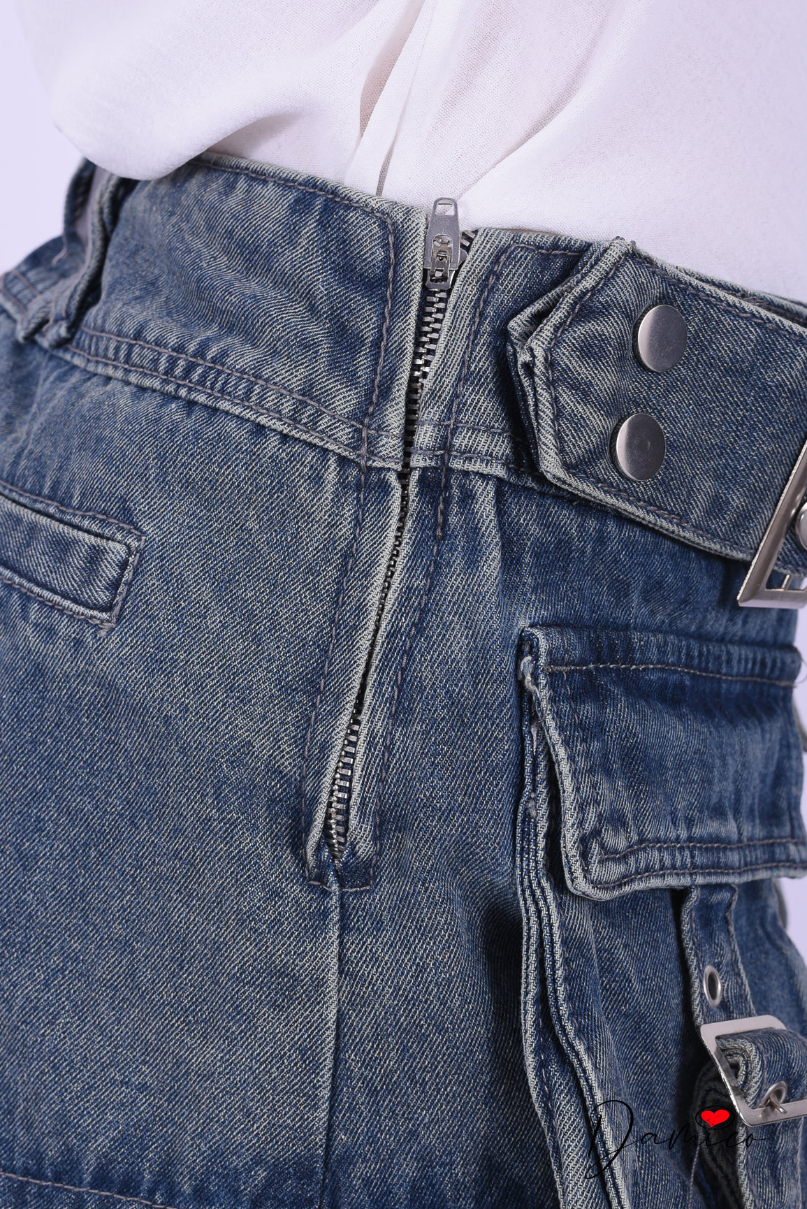Short cargo in Denim