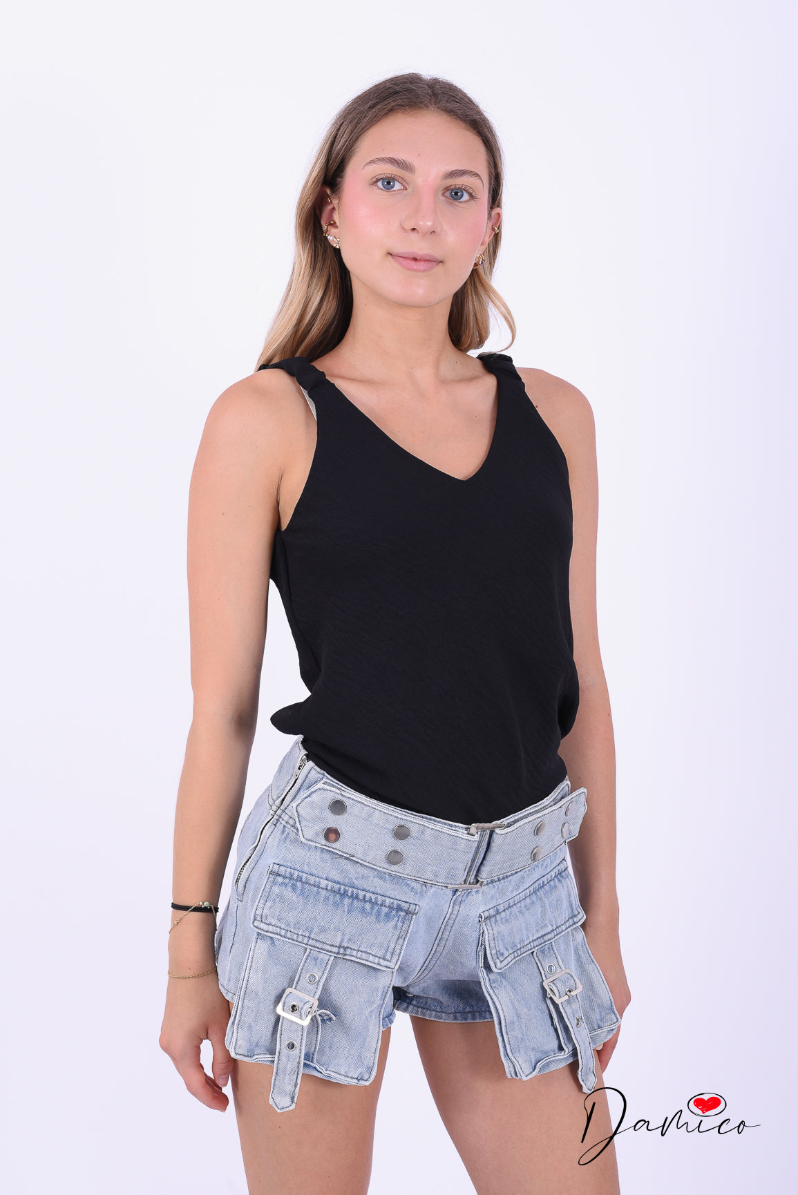 Short cargo in Denim