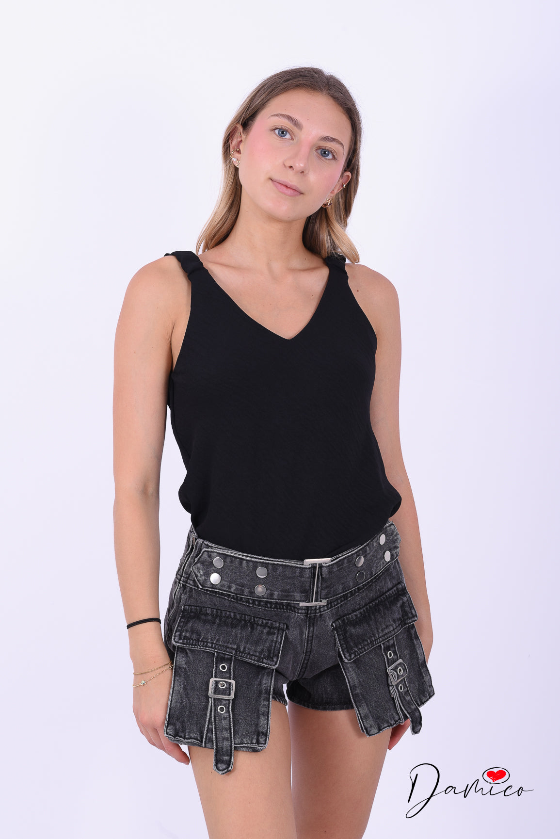 Short cargo in Denim