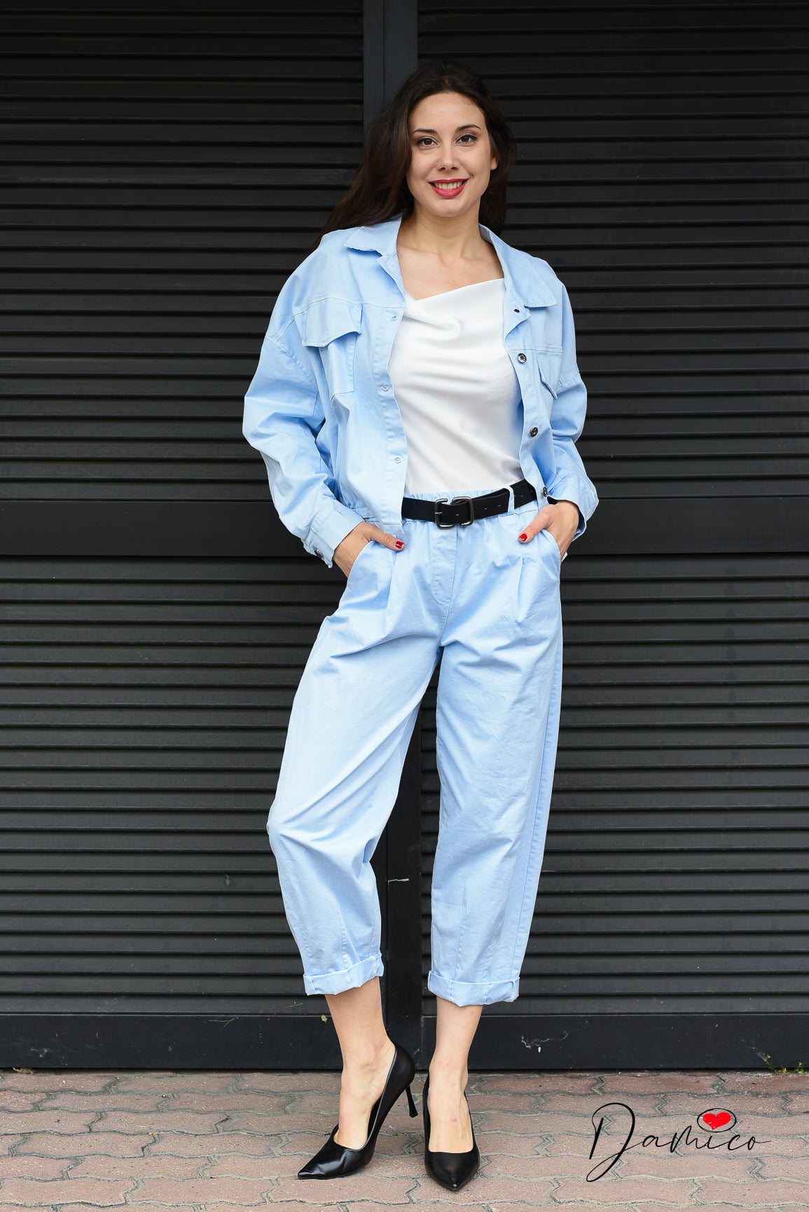 Pantaloni mom fit pinces