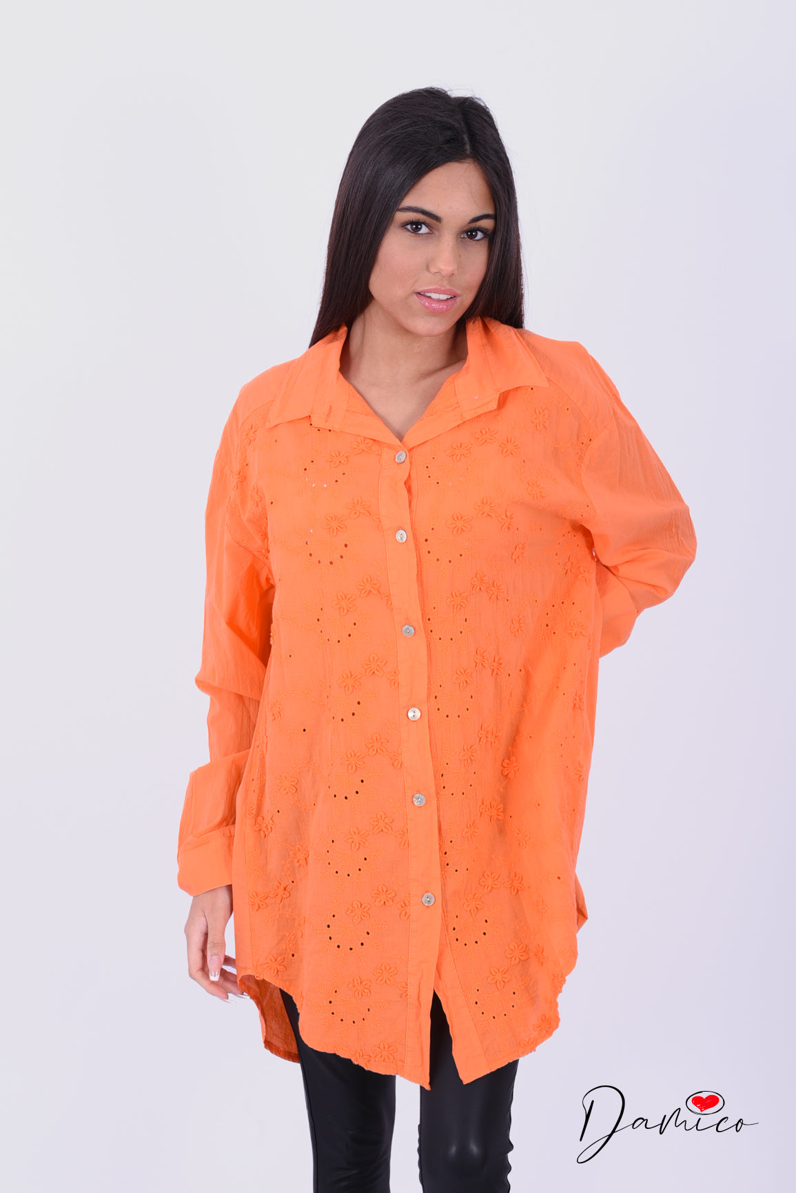 Camicia over inserto macramè