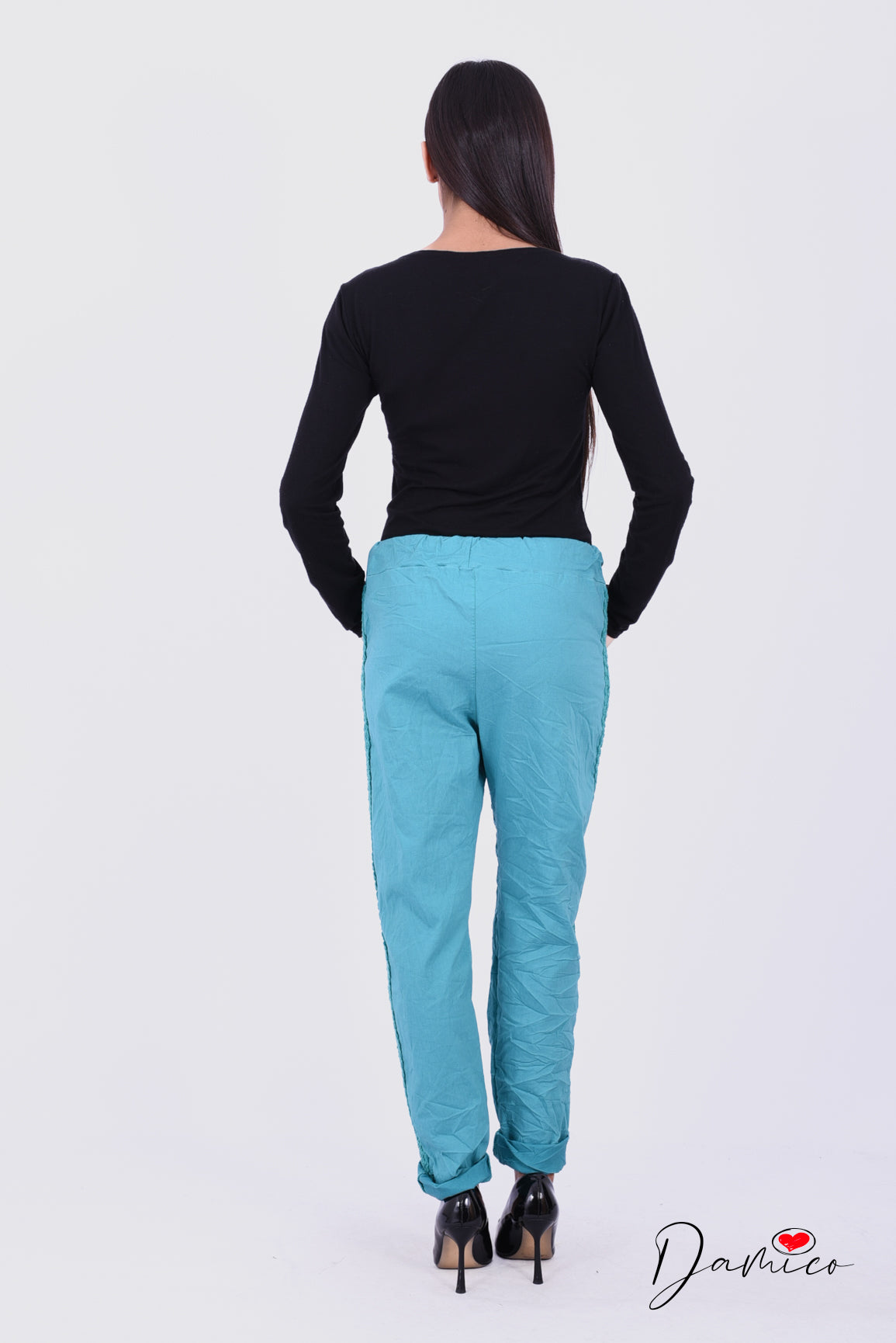 Pantalone bengalina con motivo