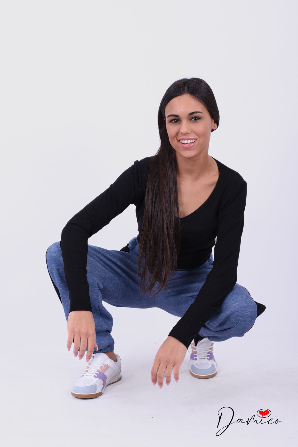 Pantalone cargo bicolore