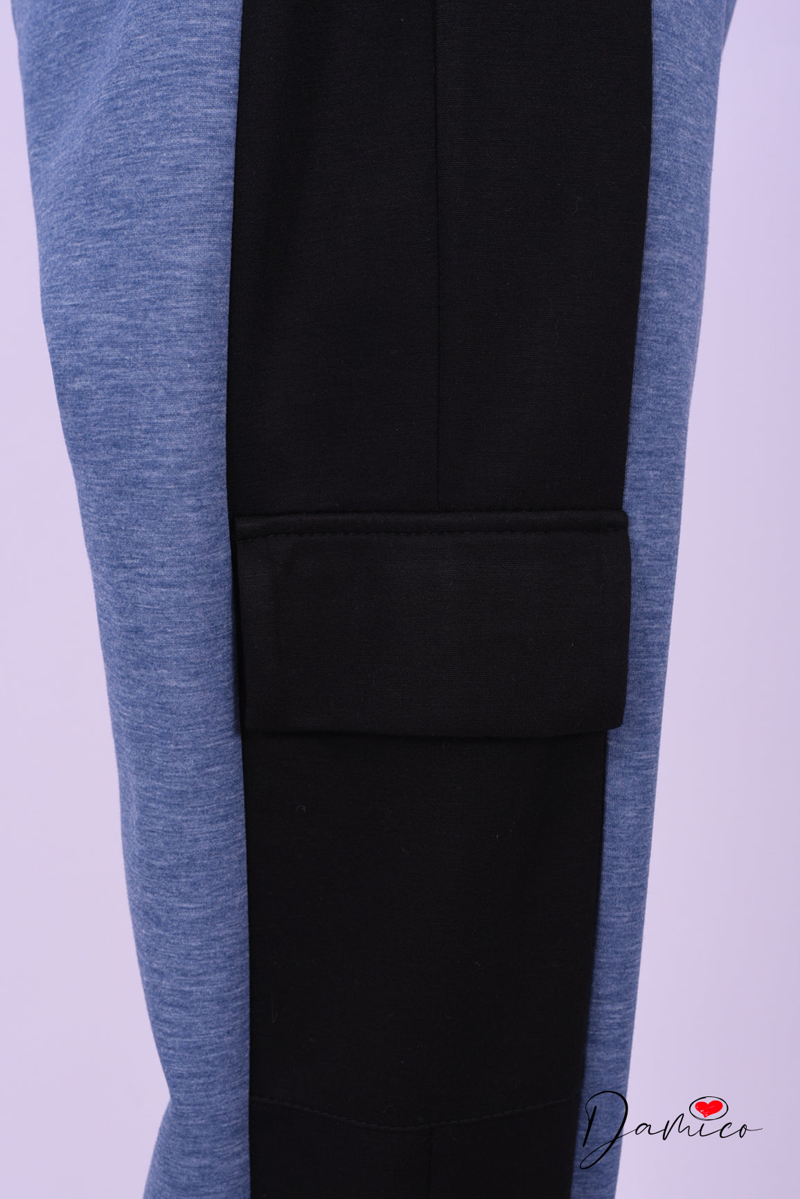 Pantalone cargo bicolore