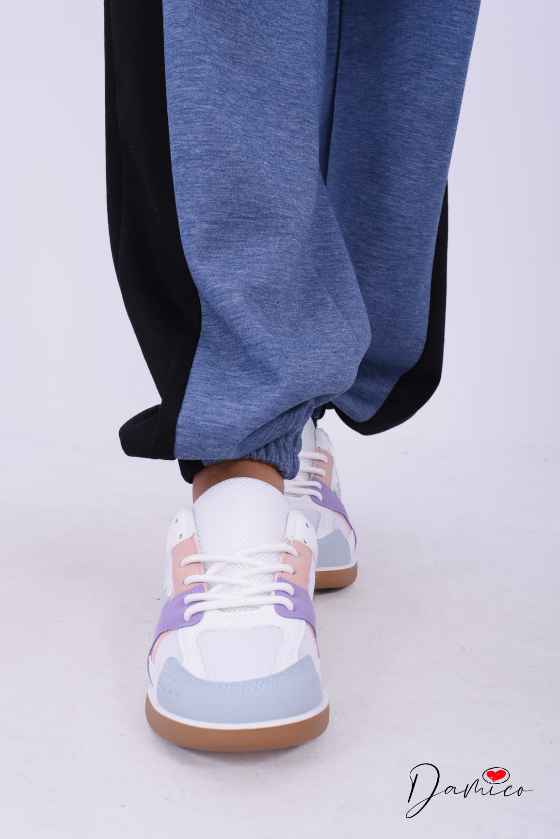 Pantalone cargo bicolore