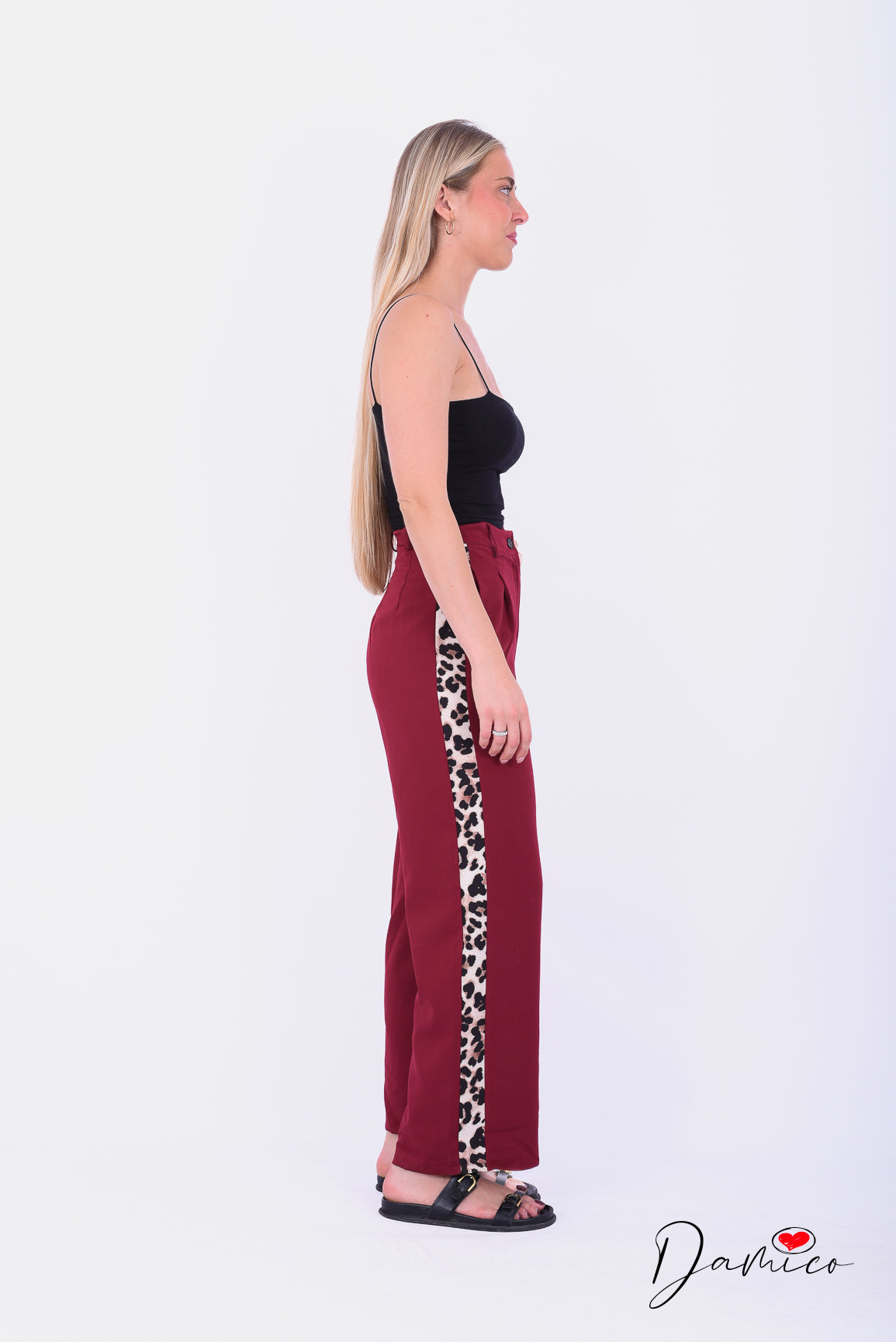 Pantalone banda leopardata