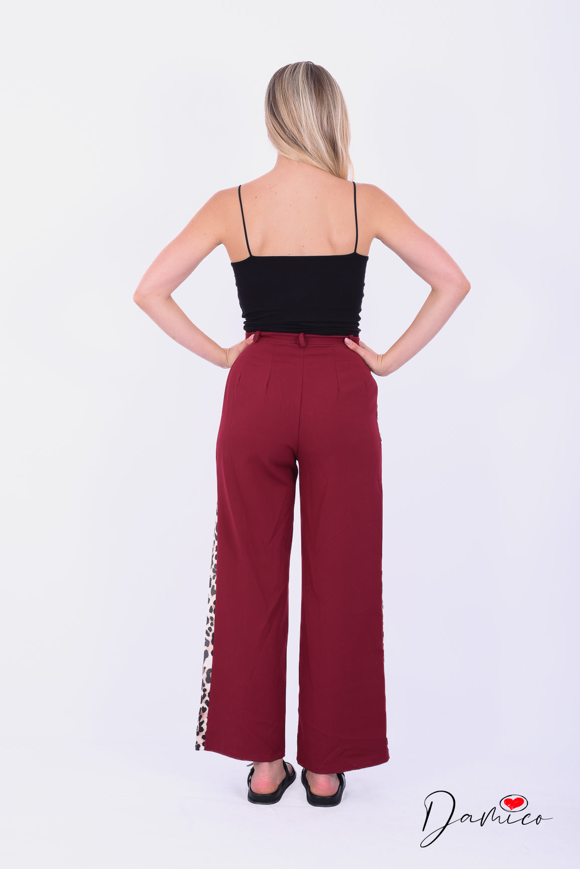 Pantalone banda leopardata