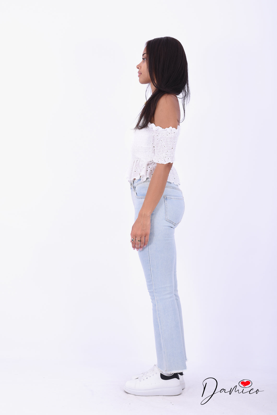 Jeans flare - torn bottom