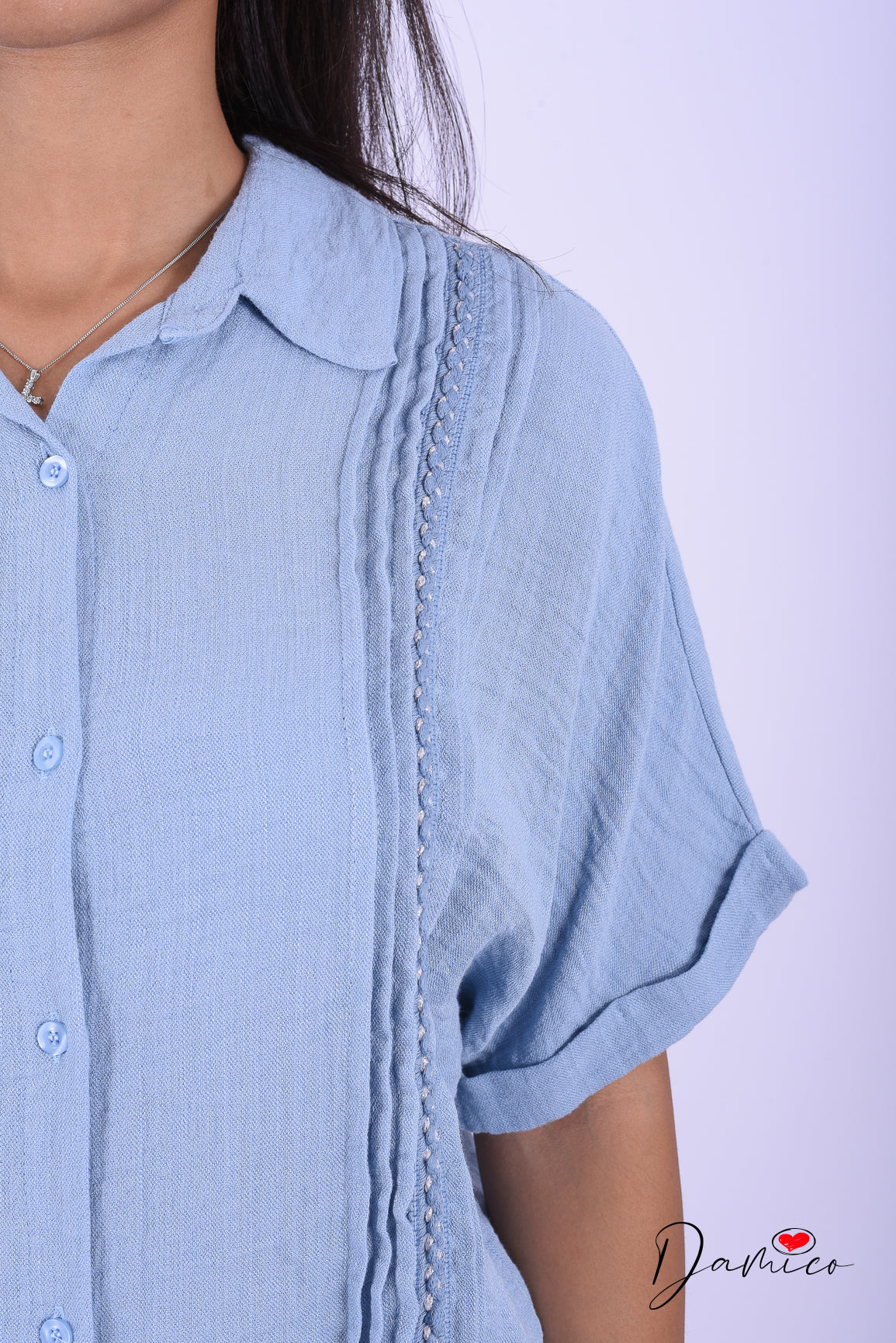Camicia MC morbida dettaglio verticale