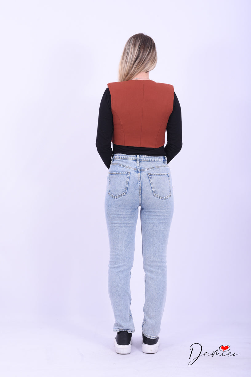 Jeans regular chiaro high