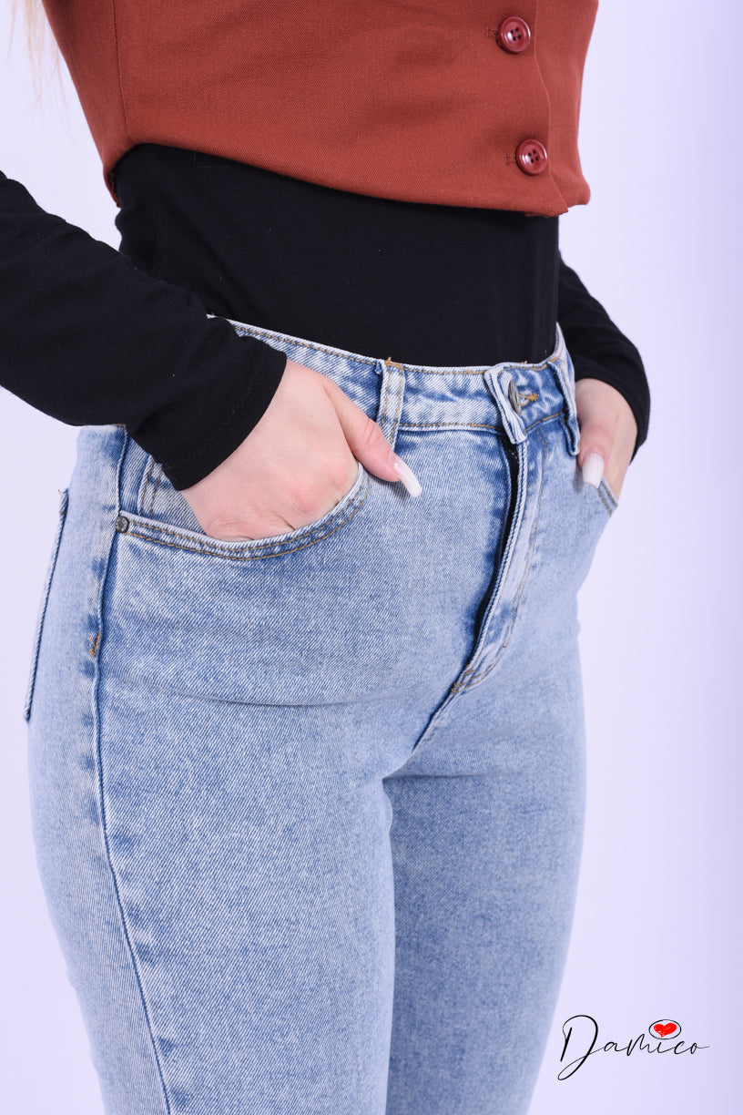 Jeans regular chiaro high