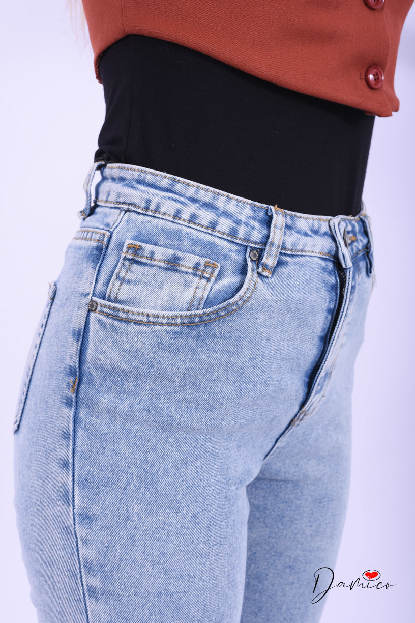Jeans regular chiaro high