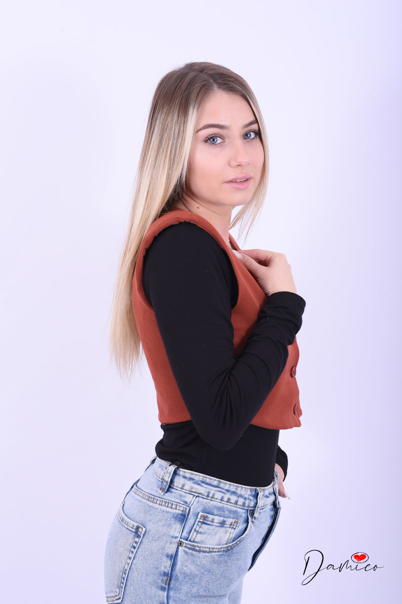 Gilet scollo a V