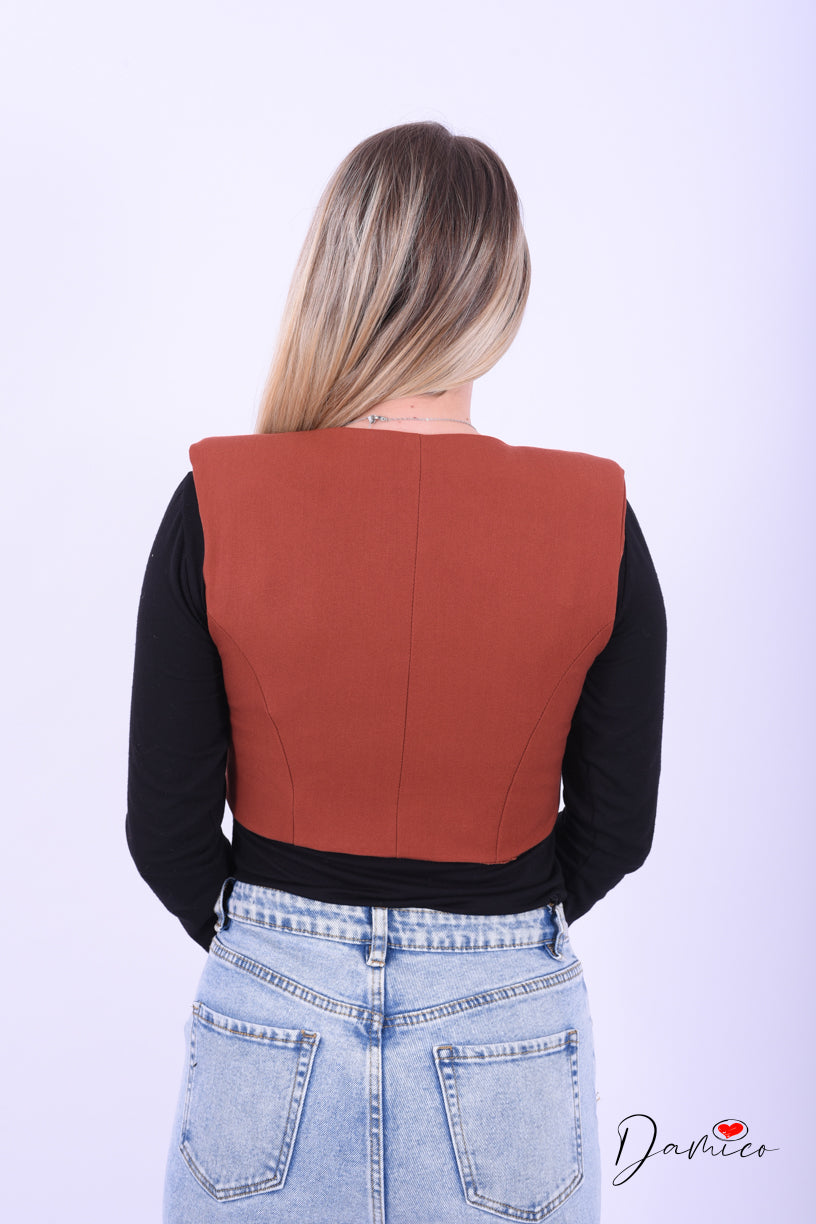 Gilet scollo a V