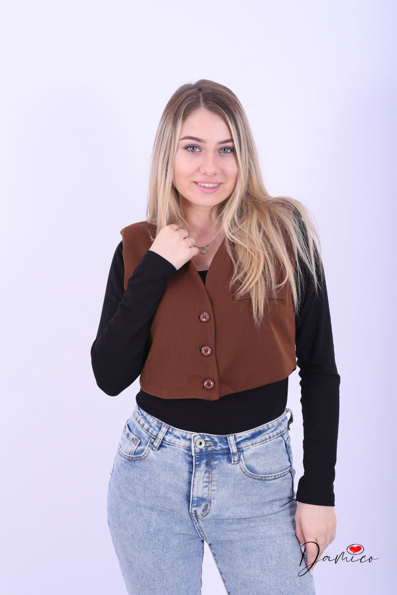 Gilet scollo a V