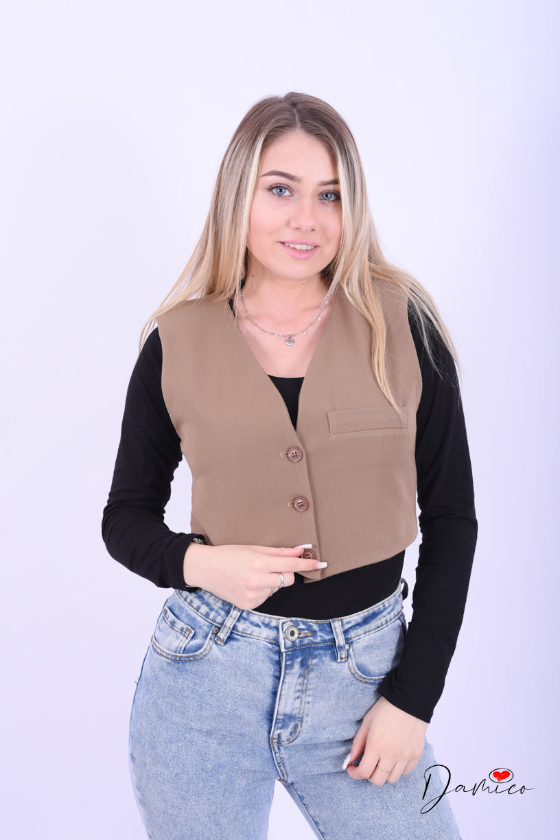 Gilet scollo a V