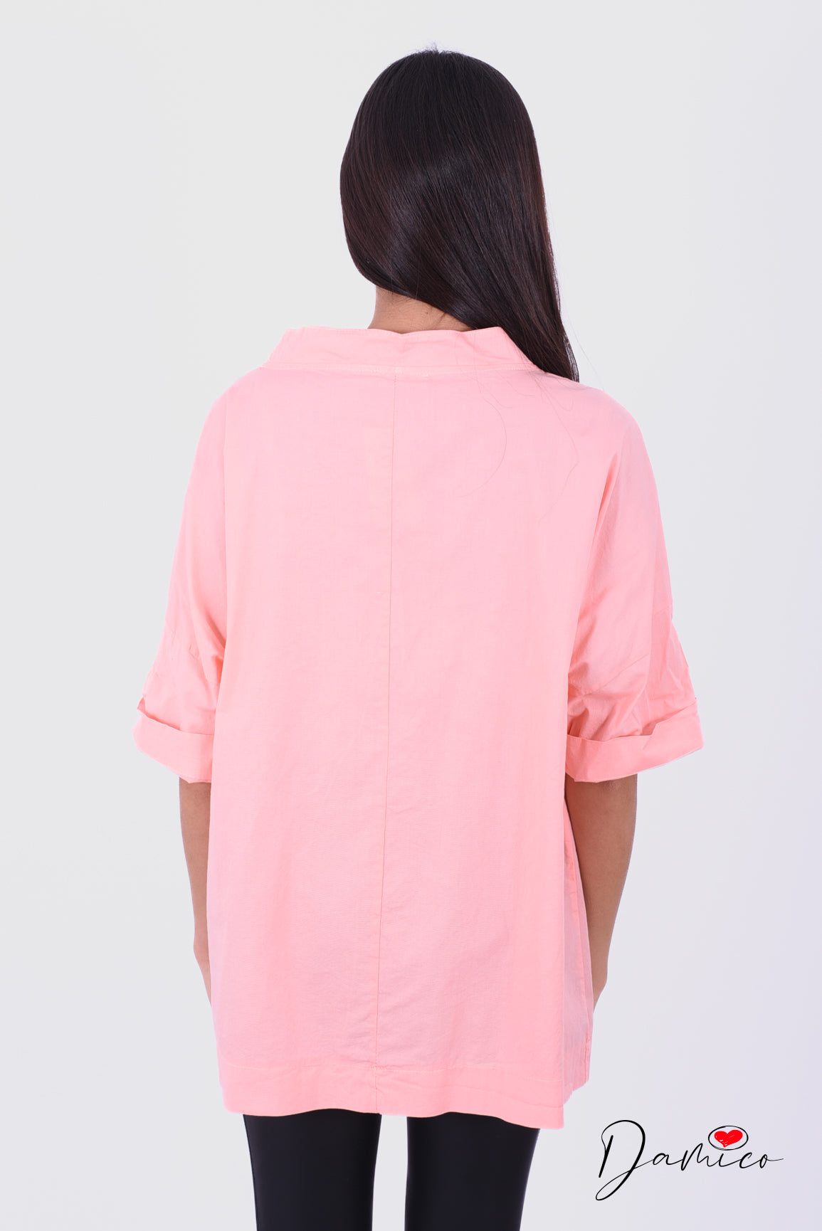 Blusa cotone a V