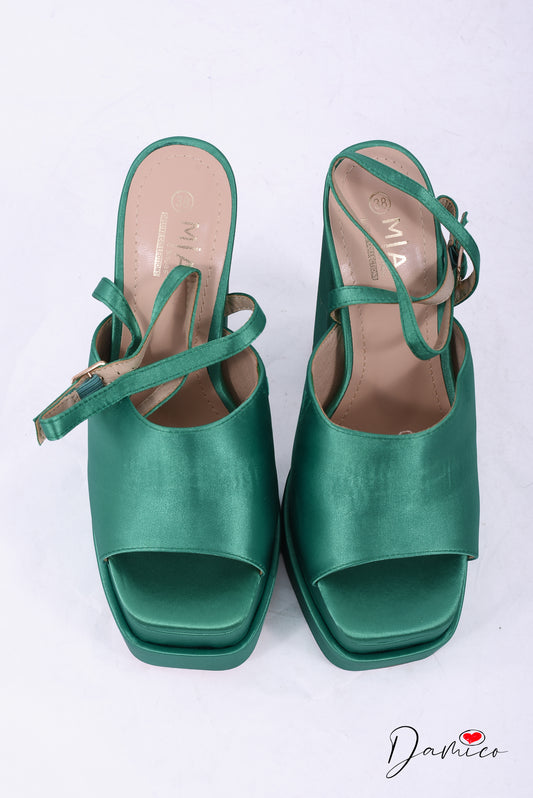 Sandali fascia larga satin