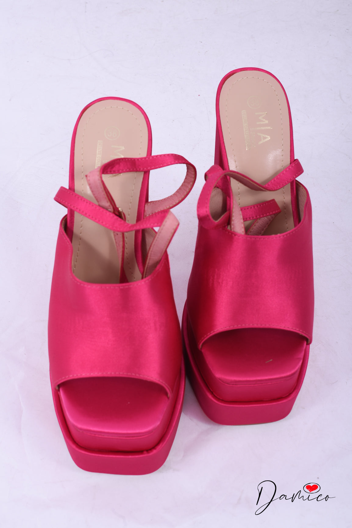 Sandali fascia larga satin