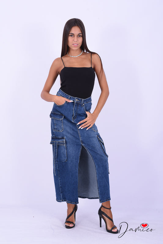 Longuette cargo jeans
