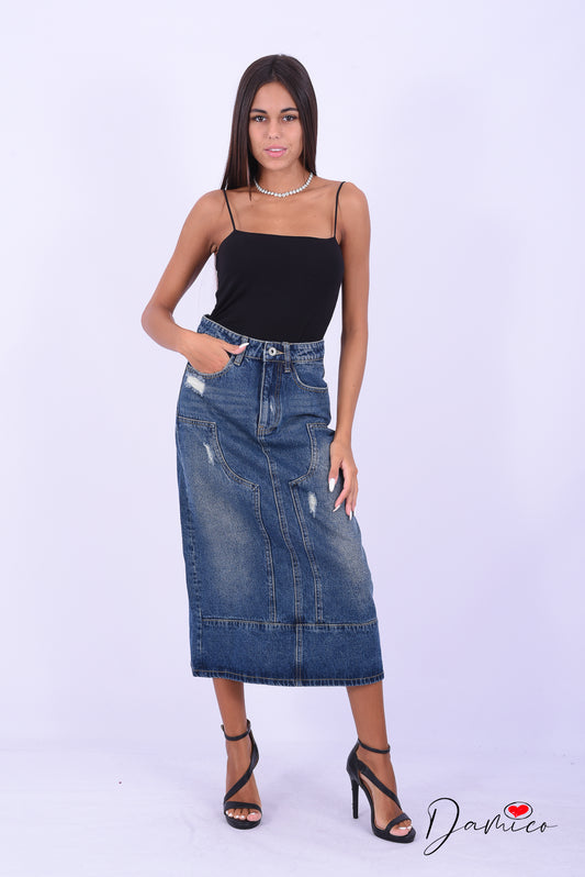 Longuette tubino jeans
