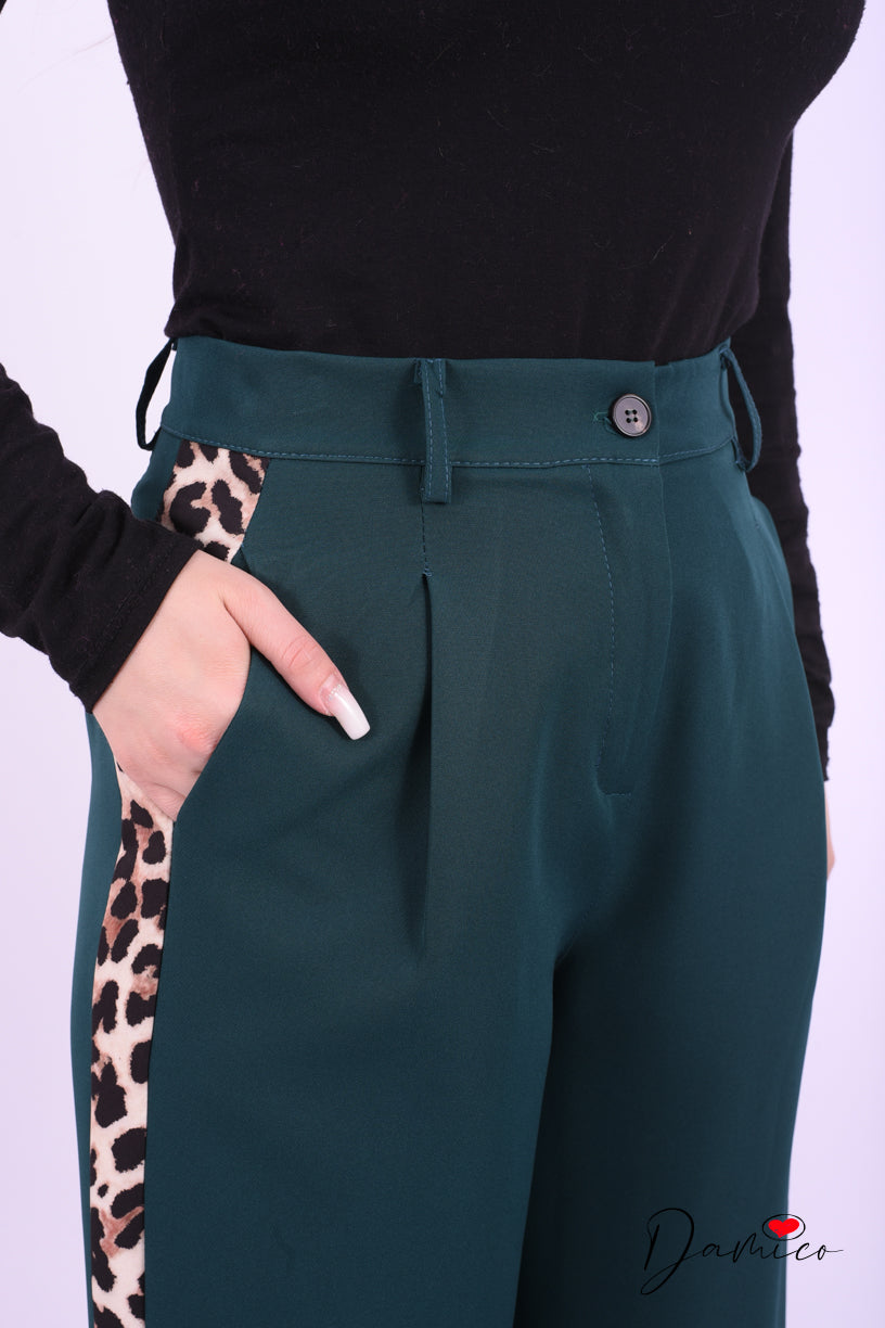 Pantalone banda leopardata