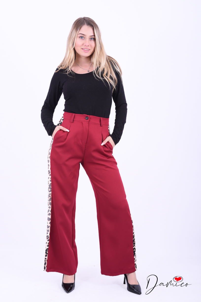 Pantalone banda leopardata