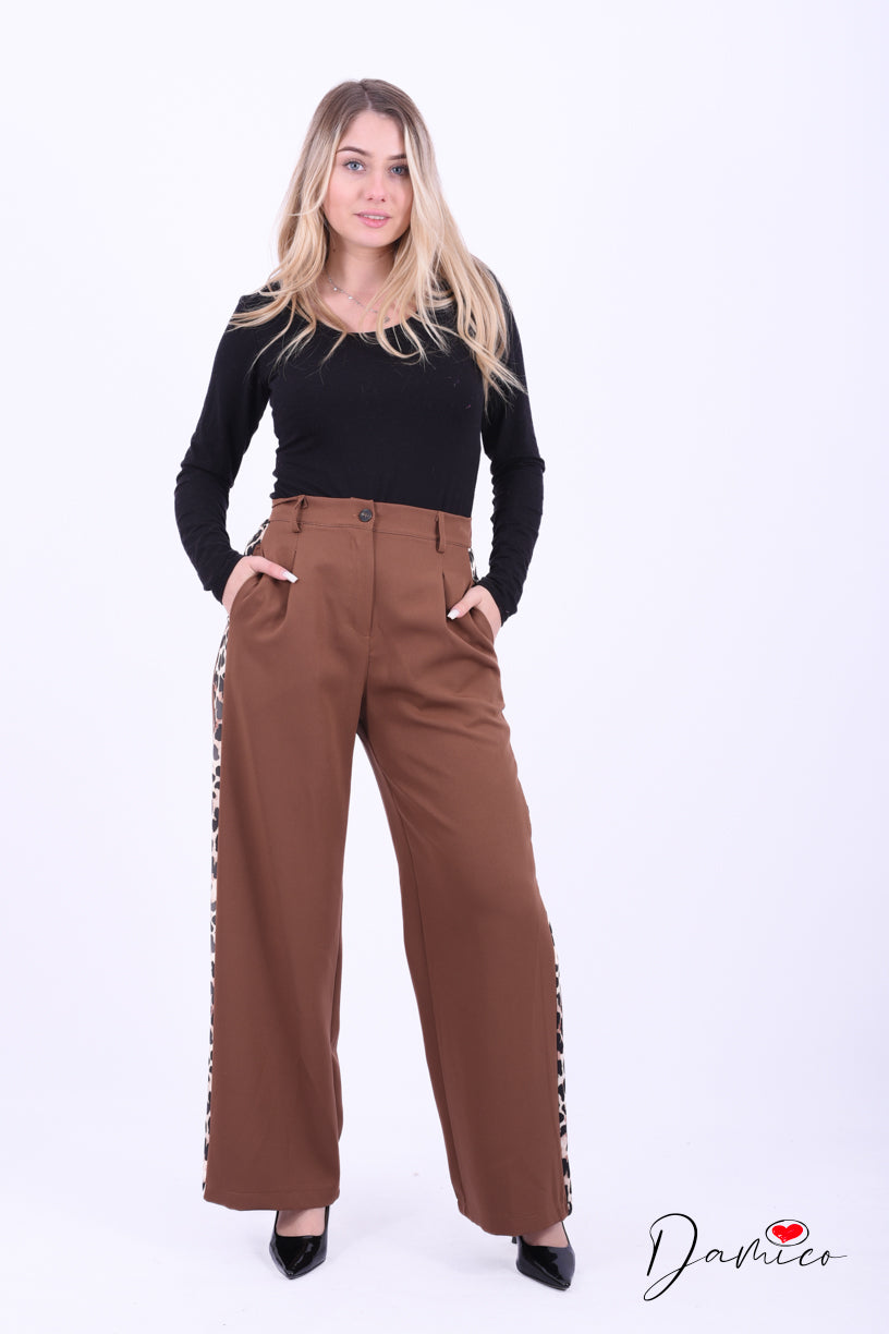Pantalone banda leopardata