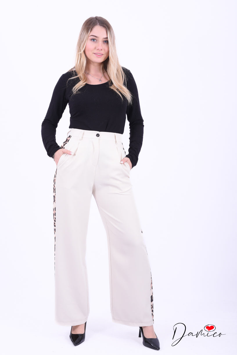 Pantalone banda leopardata